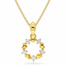 Halskjede i forgylt sølv med cubic zirconia thumbnail