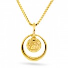 Halskjede i gull - Ring & Engel thumbnail