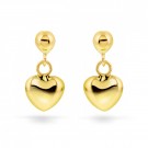 Gull øreheng hjerter thumbnail
