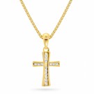 Kors i forgylt sølv med cubic zirconia thumbnail