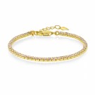 Armbånd i forgylt sølv med cubic zirconia thumbnail