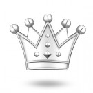 Nål i sølv - Prinsessekrone thumbnail