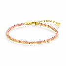 Armbånd i forgylt sølv med rosa cubic zirconia thumbnail