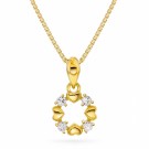 Halskjede i forgylt sølv med cubic zirconia thumbnail