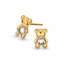 Ørestikk med bamse i gull thumbnail