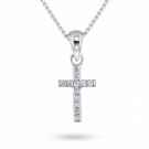 Halskjede i sølv - Kors med cz thumbnail