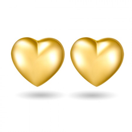 Ørepynt i gull - Hjerte