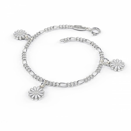 Charms-armbånd i sølv - Hvite prestekrager